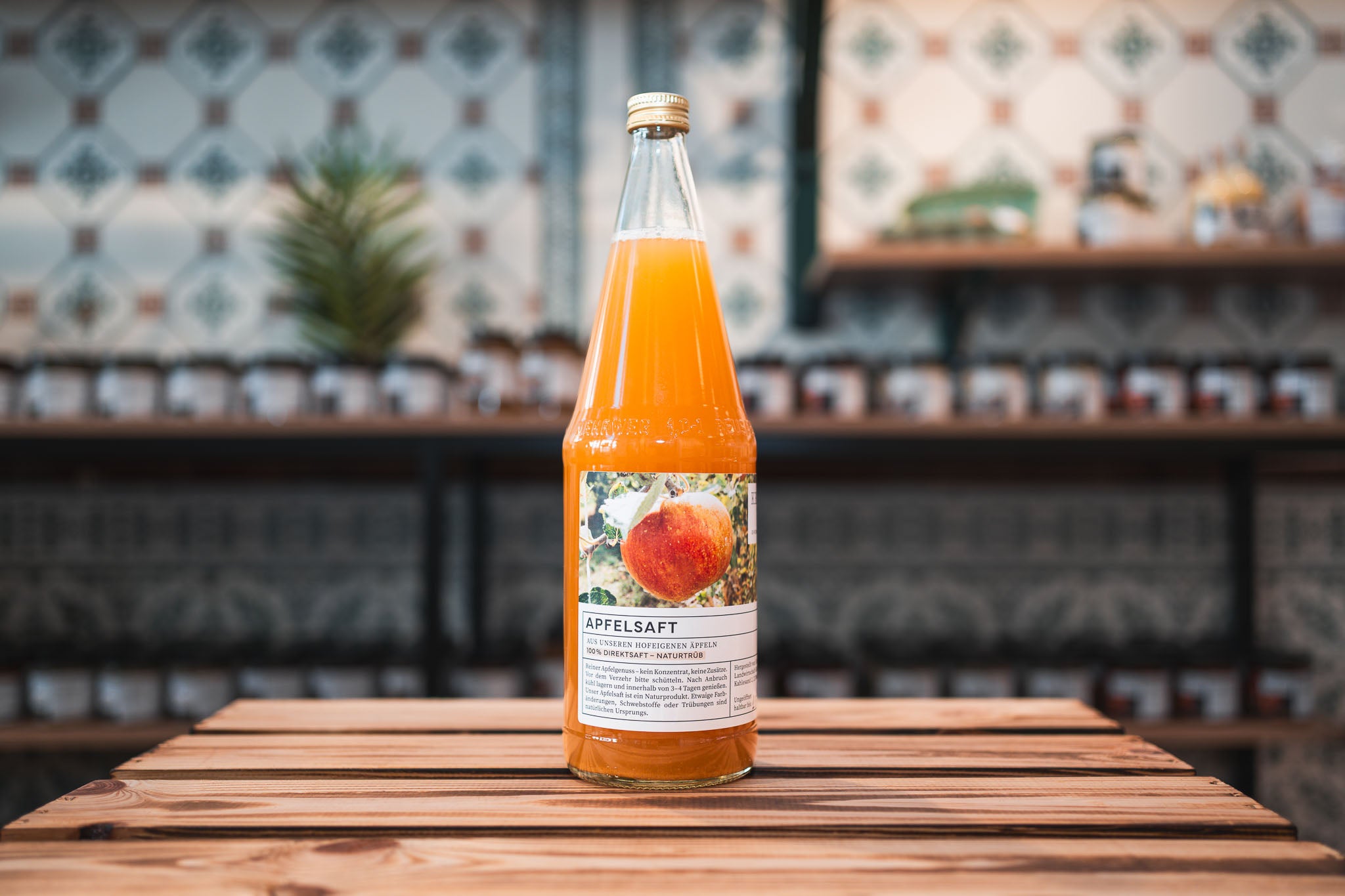 Apfelsaft aus eigener Herstellung