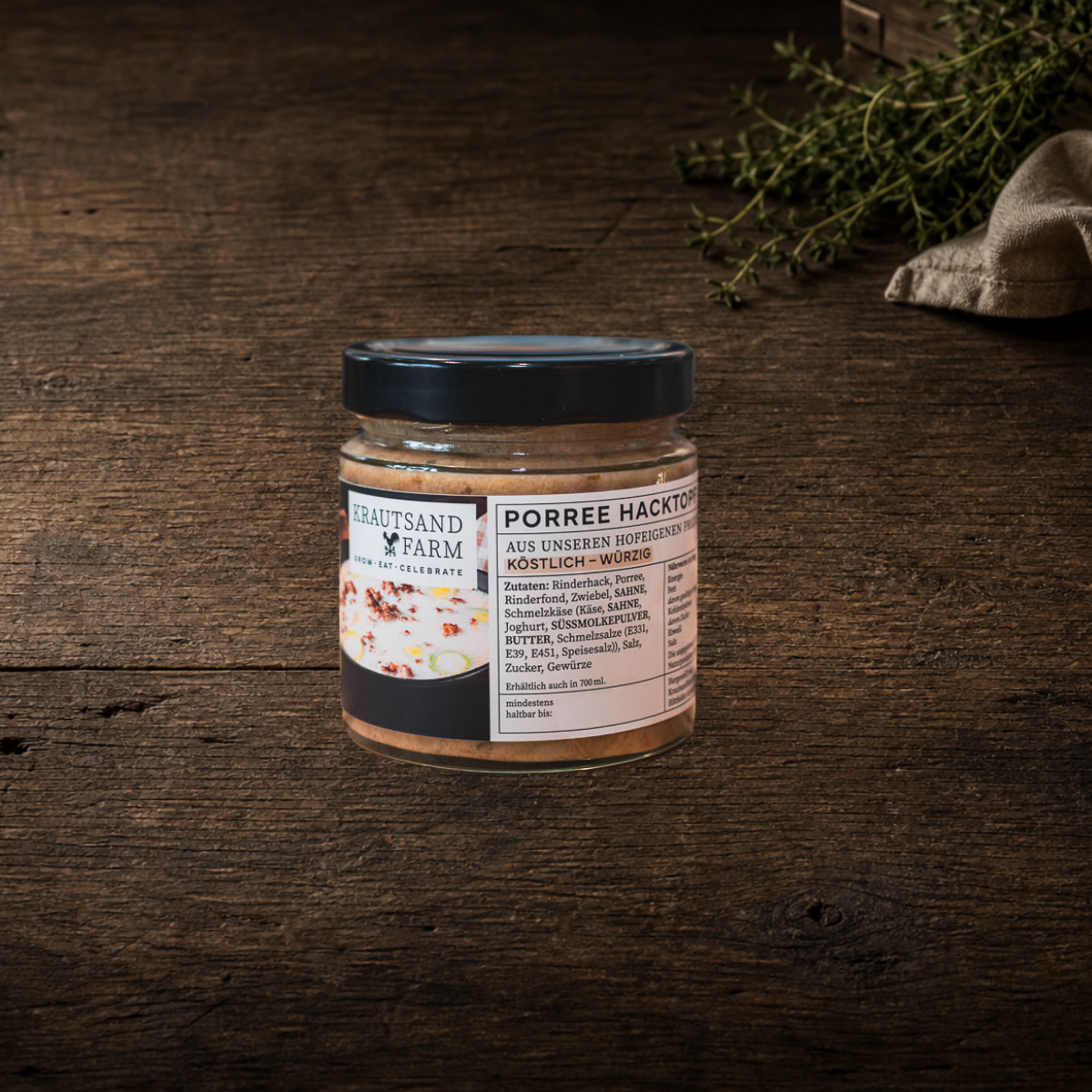 Porree Hacktopf Glas