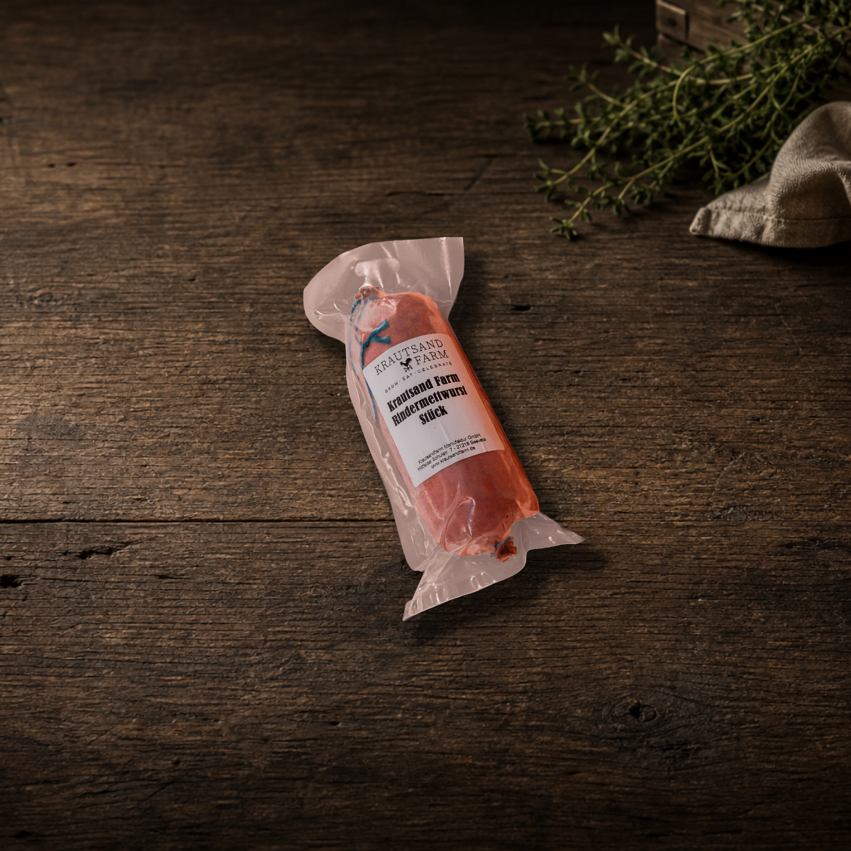Krautsandfarm Rindermettwurst Stück